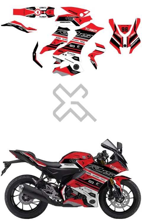 Torkit Edition Full Body Sticker Compatible with R15M & V4 | Made In Premium Gloss Vinyl With FPF(Fade Protection Film), Water Proof, Precut Sticker, Pack Of 1 Compatible with Both Side
